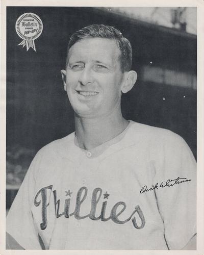 1950 Philadelphia Bulletin Pin-Ups Philadelphia Phillies #NNO Dick Whitman Front