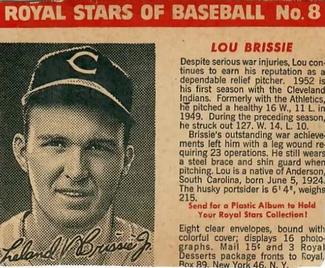 1950-52 Royal Stars of Baseball #8 Lou Brissie Front