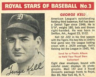 1950-52 Royal Stars of Baseball #3 George Kell Front