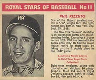 1950-52 Royal Stars of Baseball #11 Phil Rizzuto Front