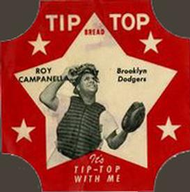 1952 Tip Top Bread Labels #NNO Roy Campanella Front