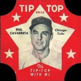 1952 Tip Top Bread Labels #NNO Phil Cavarretta Front