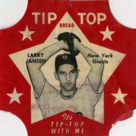 1952 Tip Top Bread Labels #NNO Larry Jansen Front
