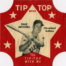 1952 Tip Top Bread Labels #NNO Dale Mitchell Front