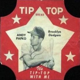1952 Tip Top Bread Labels #NNO Andy Pafko Front