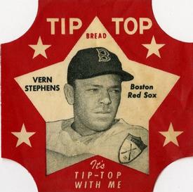 1952 Tip Top Bread Labels #NNO Vern Stephens Front