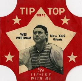 1952 Tip Top Bread Labels #NNO Wes Westrum Front