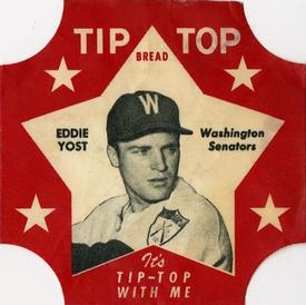 1952 Tip Top Bread Labels #NNO Eddie Yost Front
