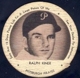 1953 Dixie Lids #NNO Ralph Kiner Front