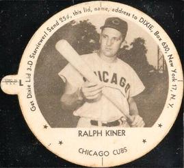 1953 Dixie Lids #NNO Ralph Kiner Front
