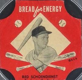 1953 Northland Bread Labels #NNO Red Schoendienst Front