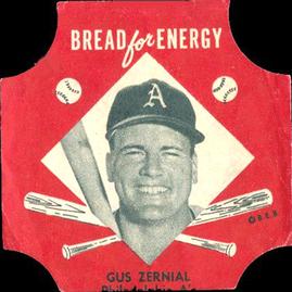 1953 Northland Bread Labels #NNO Gus Zernial Front