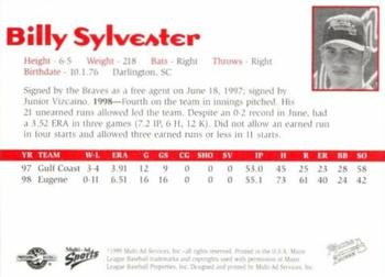1999 Multi-Ad Macon Braves #NNO Billy Sylvester Back