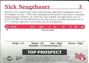 1999 Multi-Ad Midwest League Top Prospects Update #3 Nick Neugebauer Back