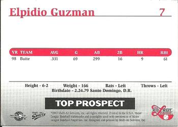1999 Multi-Ad Midwest League Top Prospects Update #7 Elpidio Guzman Back