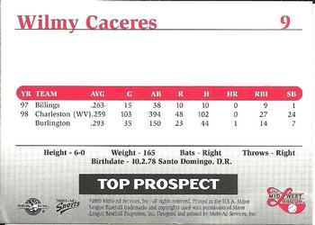 1999 Multi-Ad Midwest League Top Prospects Update #9 Wilmy Caceres Back