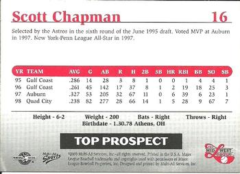 1999 Multi-Ad Midwest League Top Prospects Update #16 Scott Chapman Back