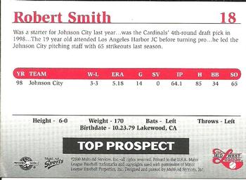 1999 Multi-Ad Midwest League Top Prospects Update #18 Robert Smith Back