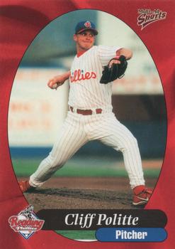 1999 Multi-Ad Reading Phillies Update #9 Cliff Politte Front