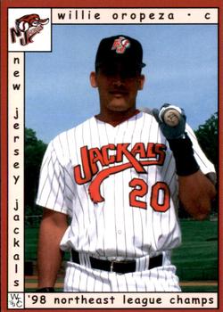 1999 Warning Track New Jersey Jackals #21 Willie Oropeza Front