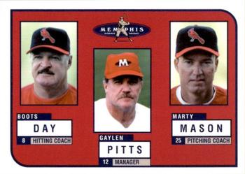1999 Memphis Redbirds #3 Boots Day / Gaylen Pitts / Marty Mason Front