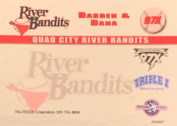 1999 Quad City River Bandits #NNO Darren and Dana Back