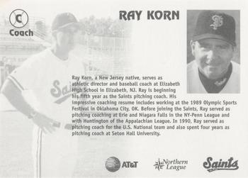 1999 St. Paul Saints #NNO Ray Korn Back