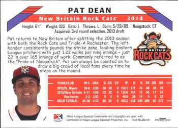 2014 Grandstand New Britain Rock Cats #NNO Pat Dean Back