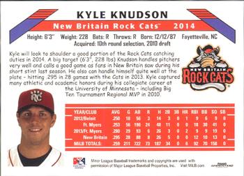 2014 Grandstand New Britain Rock Cats #NNO Kyle Knudson Back