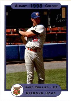 1998 Warning Track Albany-Colonie Diamond Dogs #10 Gary Phillips Front