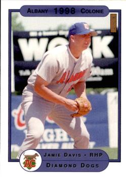 1998 Warning Track Albany-Colonie Diamond Dogs #19 Jamie Davis Front