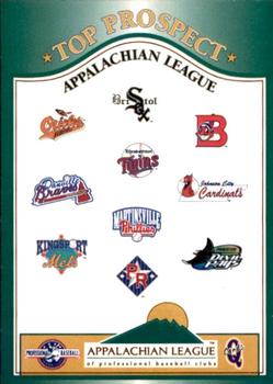 1998 Blueline Q-Cards Appalachian League Top Prospects #31 Checklist Card Front