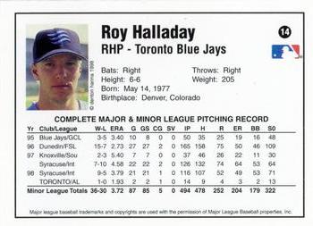 1998 Arizona Fall League Prospects #14 Roy Halladay Back