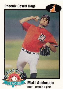 1998 Arizona Fall League Prospects #20 Matt Anderson Front
