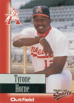 1998 Multi-Ad Arkansas Travelers #13 Tyrone Horne Front