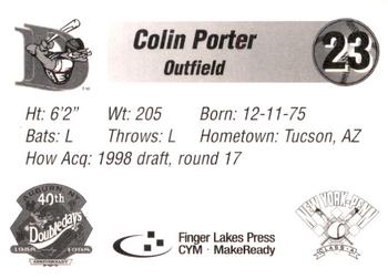 1998 Auburn Doubledays #NNO Colin Porter Back