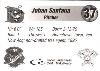 JOHAN SANTANA RC 2000 Fleer Update U43 Baseball Card 