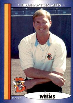 1998 Blueline Q-Cards Binghamton Mets #4 Jeff Weems Front