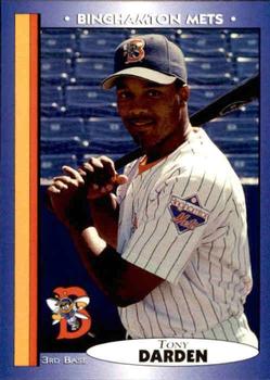 1998 Blueline Q-Cards Binghamton Mets #10 Tony Darden Front
