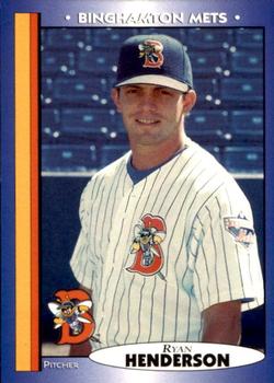 1998 Blueline Q-Cards Binghamton Mets #15 Ryan Henderson Front