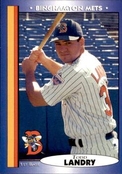 1998 Blueline Q-Cards Binghamton Mets #17 Todd Landry Front