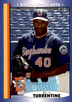 1998 Blueline Q-Cards Binghamton Mets #27 Rich Turrentine Front