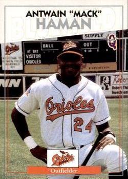 1998 Blueline Q-Cards Bluefield Orioles #27 Antwain Haman Front