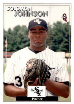 1998 Blueline Q-Cards Bristol White Sox #15 Solomon Johnson Front
