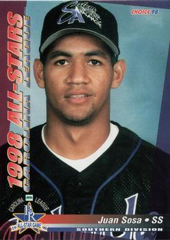 1998 Choice Carolina League All-Stars #33 Juan Sosa Front