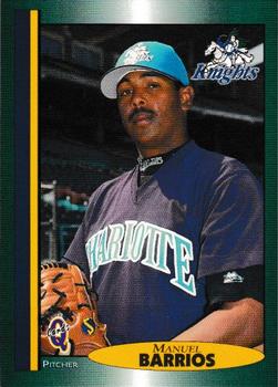 1998 Blueline Q-Cards Charlotte Knights #6 Manuel Barrios Front