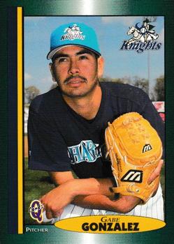 1998 Blueline Q-Cards Charlotte Knights #13 Gabe Gonzalez Front