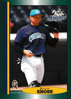 1998 Blueline Q-Cards Charlotte Knights #17 Randy Knorr Front
