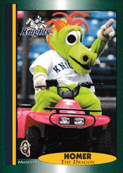 1998 Blueline Q-Cards Charlotte Knights #29 Homer The Dragon Front