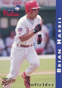 1998 Multi-Ad Clearwater Phillies Update #8 Brian Harris Front